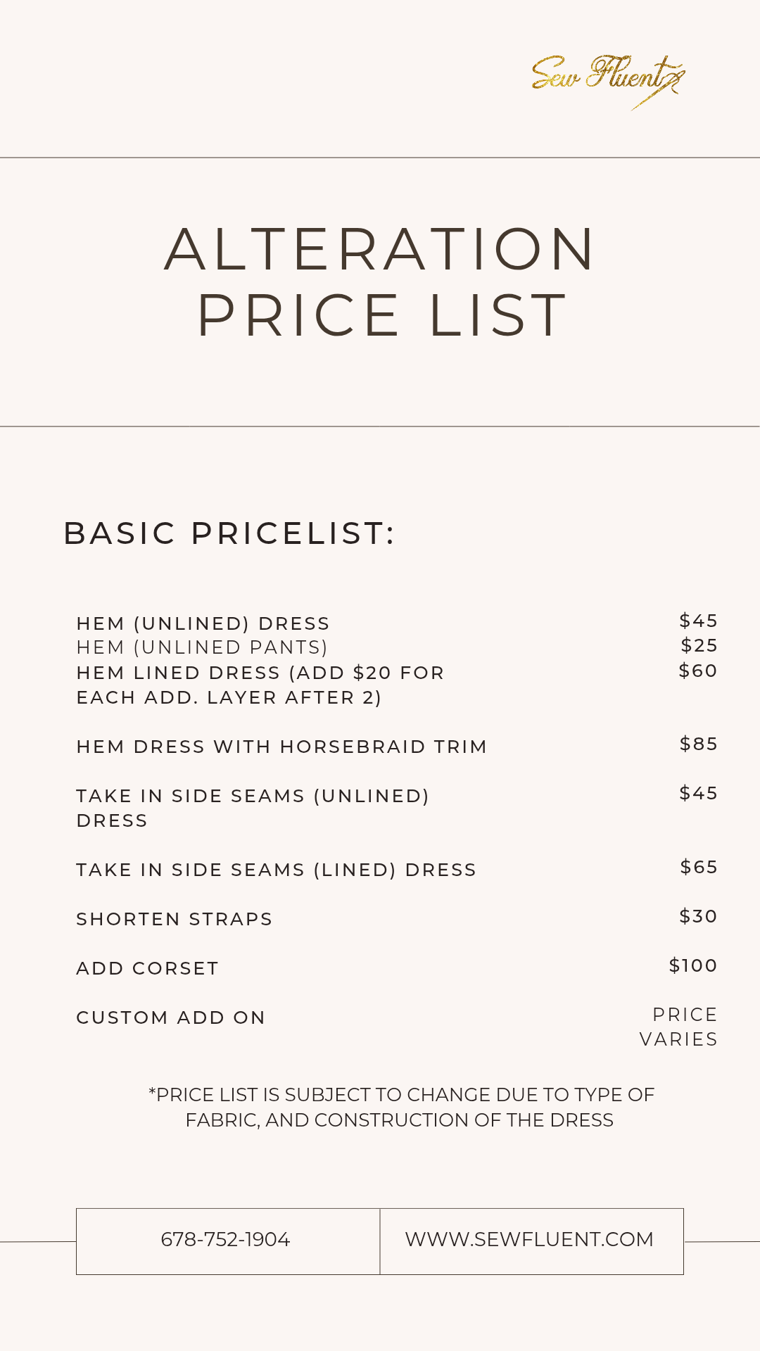 Alterations Appointment