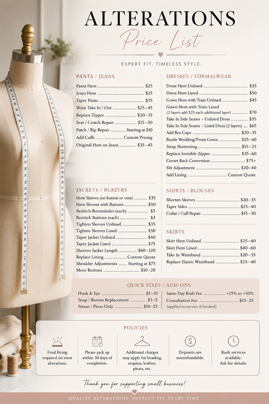 Alterations Appointment