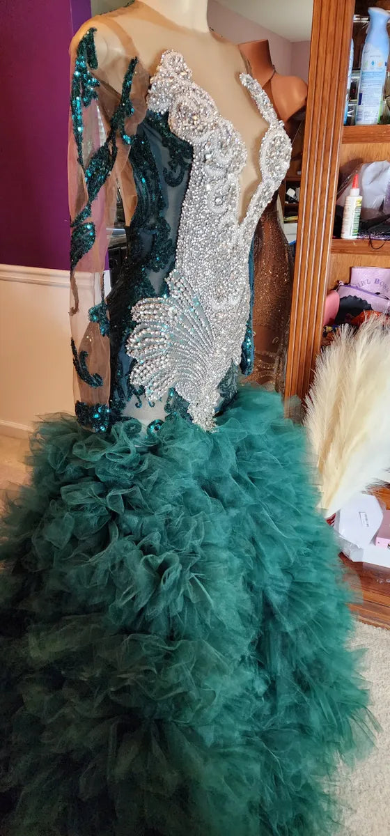 Arianna gown with ruffles