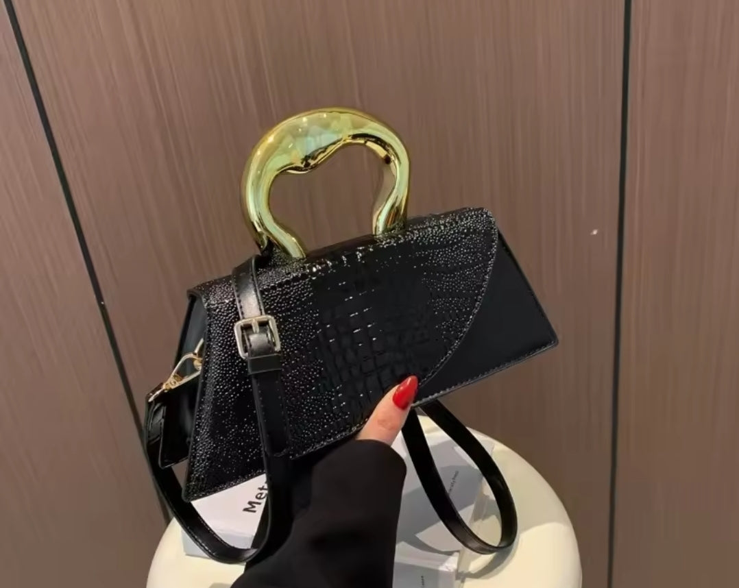 Faux crocodile purse