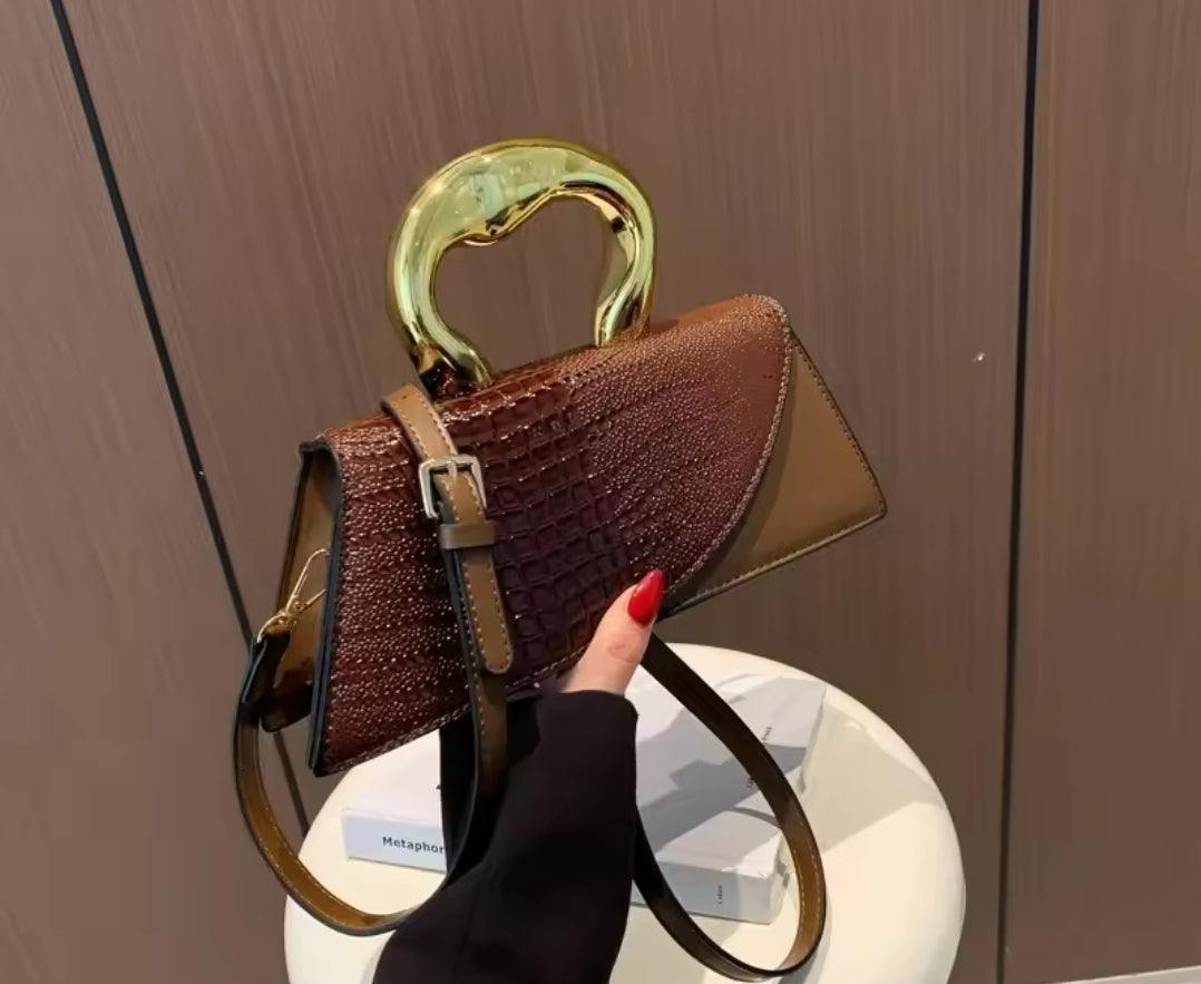 Faux crocodile purse