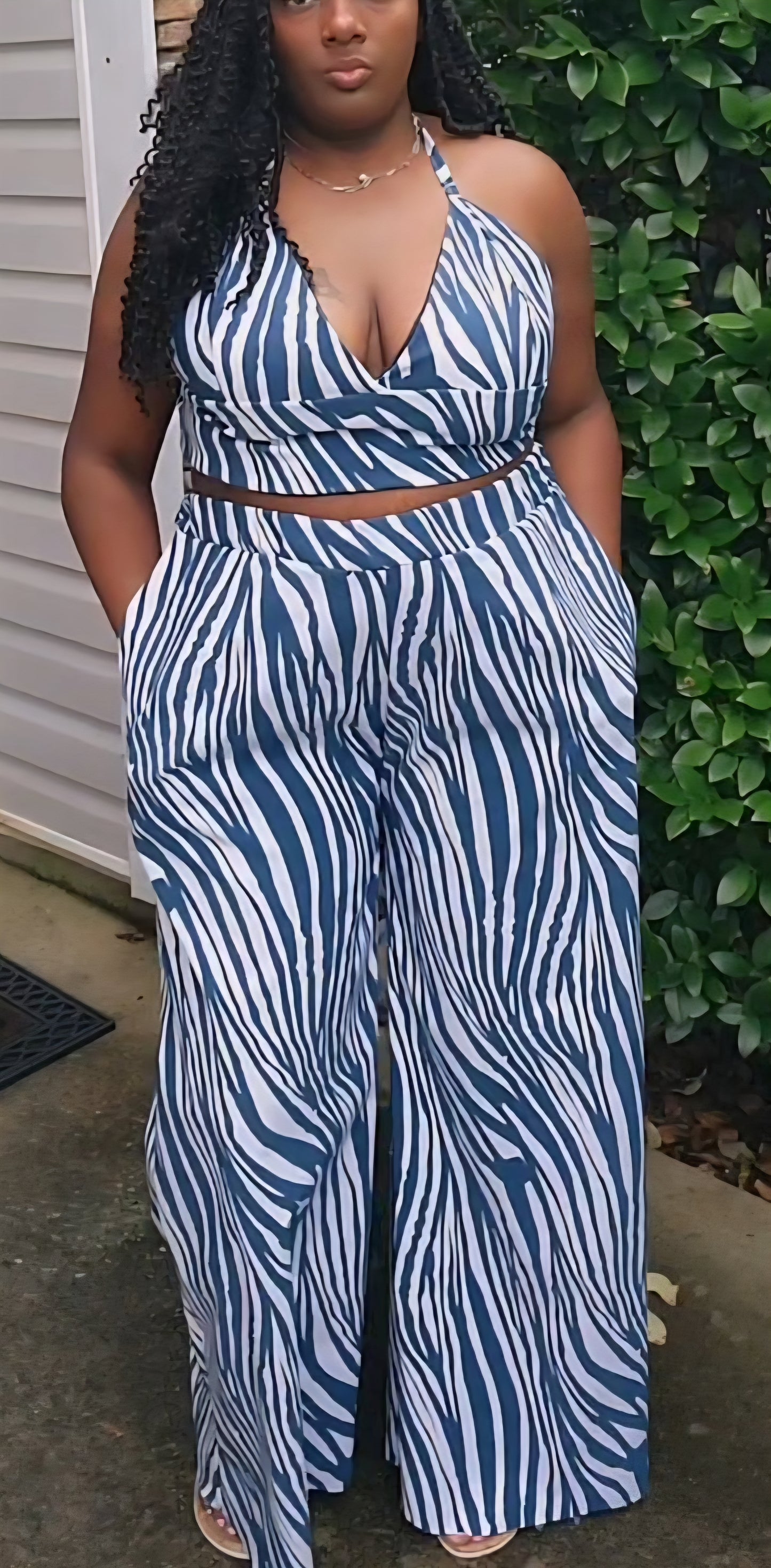 Two piece bralette and pants set